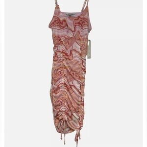 ALMOST FAMOUS Women’s Spaghetti Strap Dress Juniors Small Rose Cream